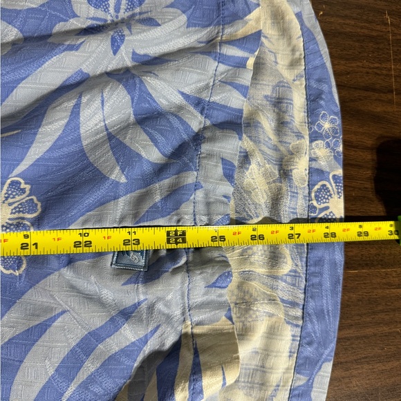 Tommy Bahama Silk Shirt Mens Medium Blue Floral Tropic Island Print Short Sleeve - Picture 10 of 10